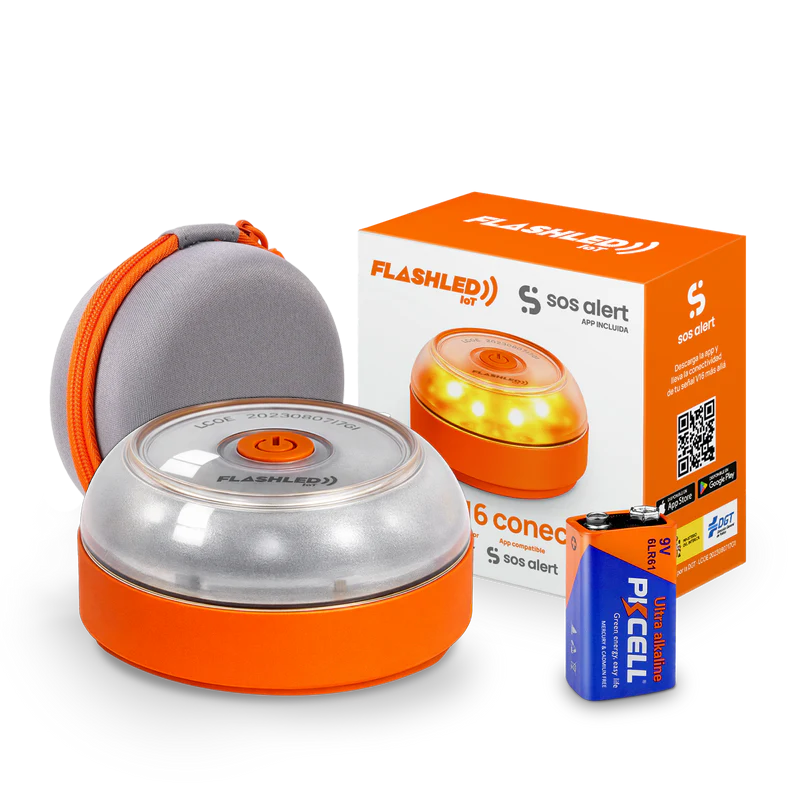 Baliza V16 Conectada FlashLED IoT - Funda incluida