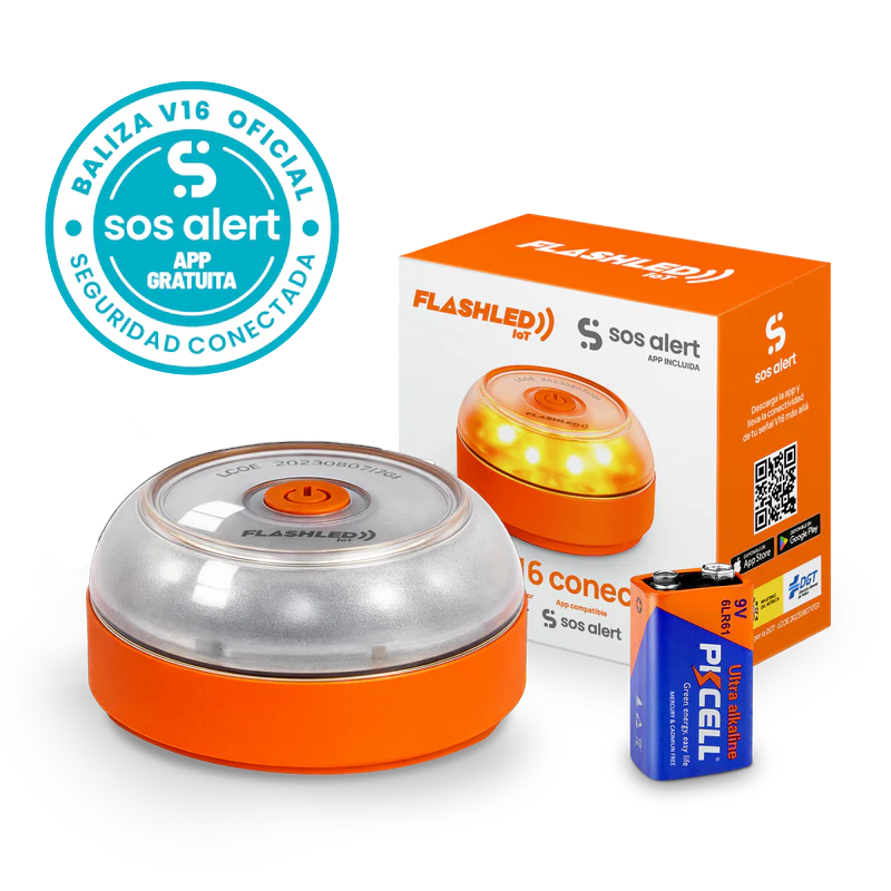 Baliza V16 Conectada FlashLED IoT - Funda incluida