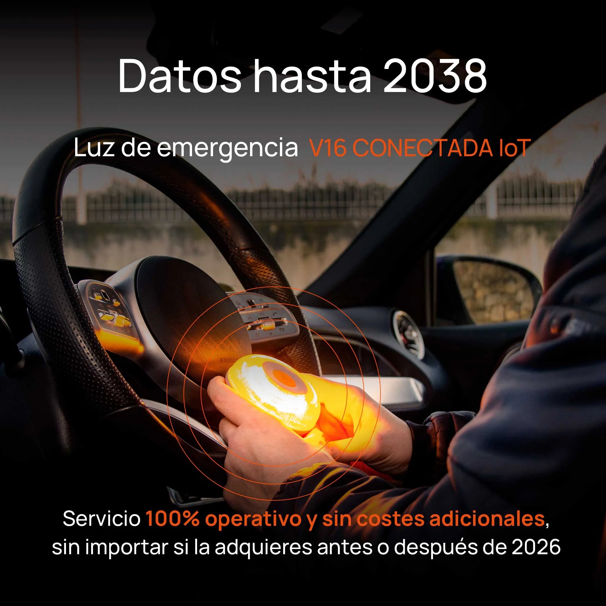 Baliza V16 FlashLED SOS Conectada a Telefónica y DGT