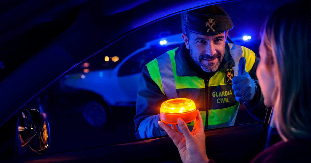 control baliza v16 guardia civil