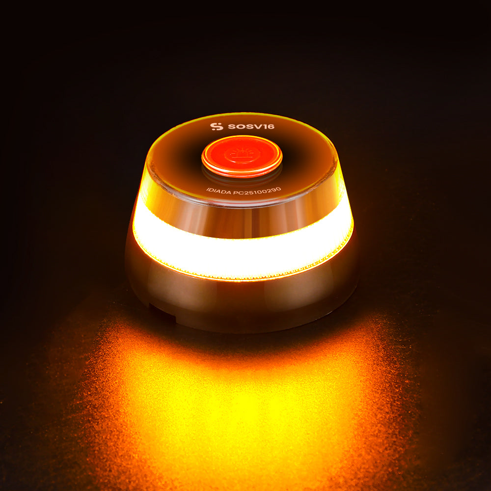 Baliza V16 - SOSV16 Negra Conectada a Telefónica y DGT