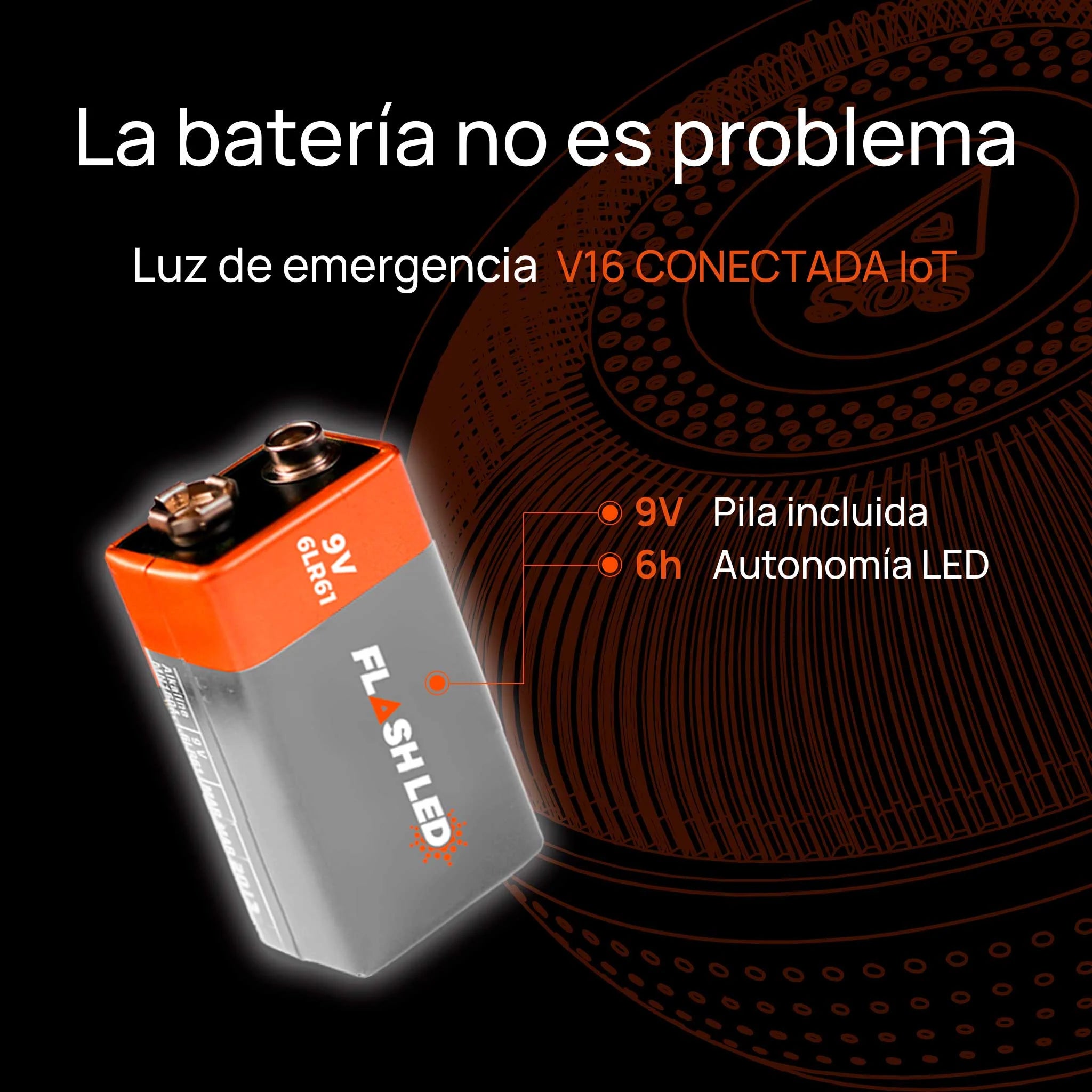 Baliza V16 FlashLED SOS Conectada a Telefónica y DGT