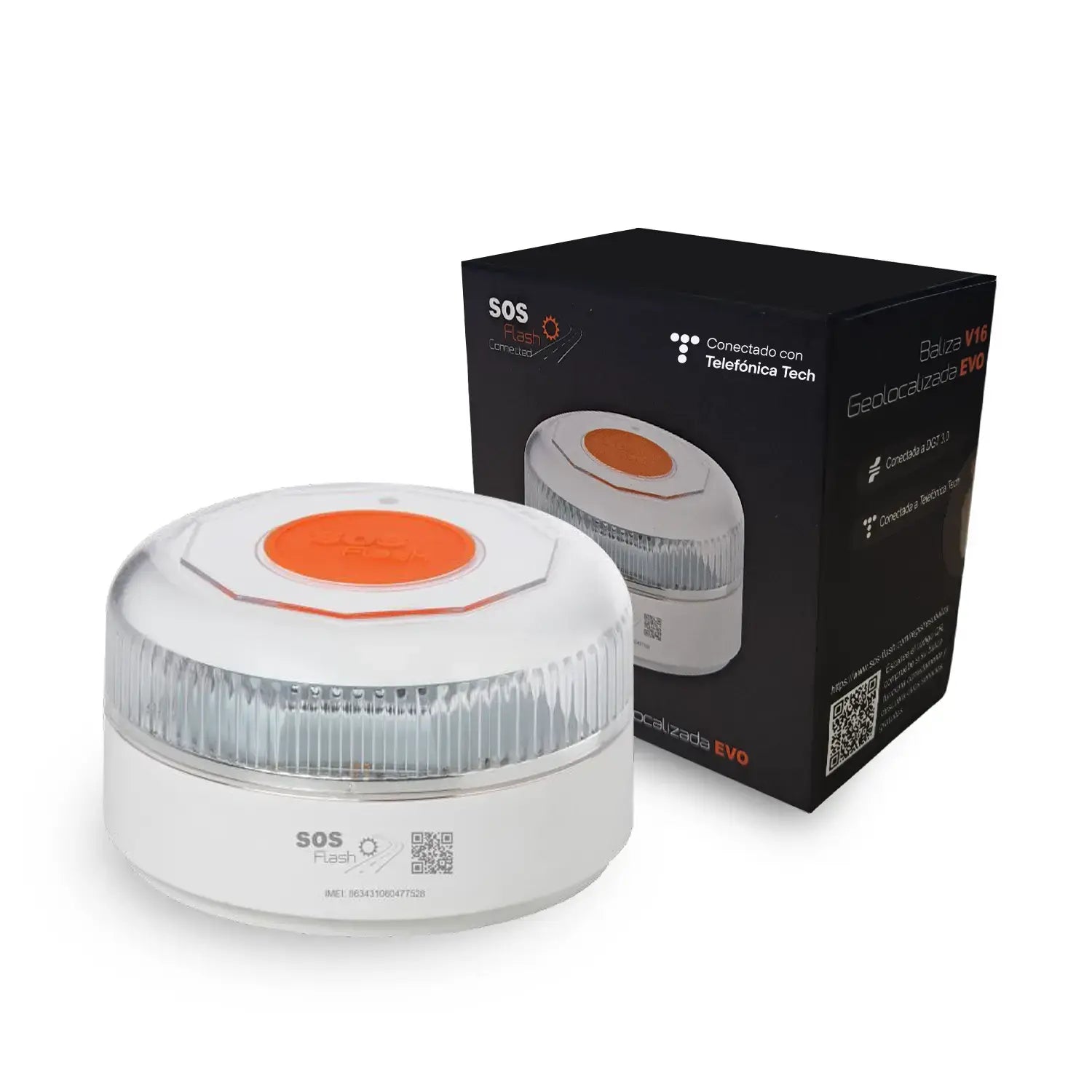 Baliza V16 Sos Flash EVO IoT Conectada a Telefónica y DGT